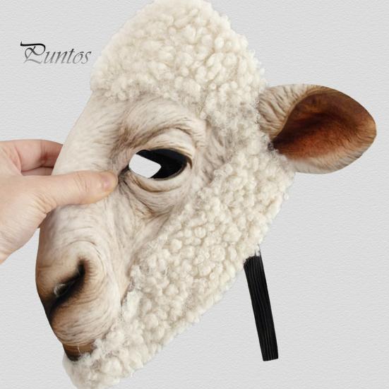 Full Atmosphere Animal Costume Realistic Mask, Sheep Brown Bear Face Novelty Mask for Adults Cosplay Halloween Party Props Parties