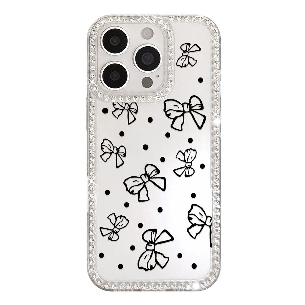 Bracelet Chain Phone Case For iPhone 17 16 15 13 14 for 17Air 17 12 14 16 Pro 17 14 16 Pro Max Sparking Diamond Cute Pattern Hard Cover With Lanyard