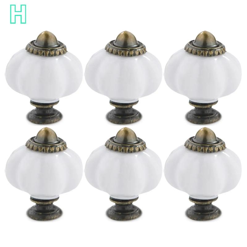 6/10pcs Pumpkin Knob Clear Handle Pulls Cabinet Drawer single hole handle Decor Kitchen Dresser Hooks