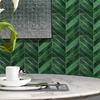 10Pcs Wall Stickers Dark Green Leaf Pattern Easy to Paste Anti-Slip Wall Decals Living Room Bedroom Kitchen Decor