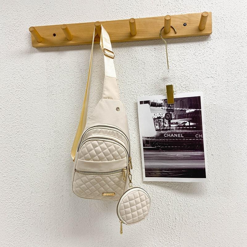 

Breast bag women s new casual fashion versatile nylon bag lightweight messenger bag women s backpack small shoulder chest bag tide белый