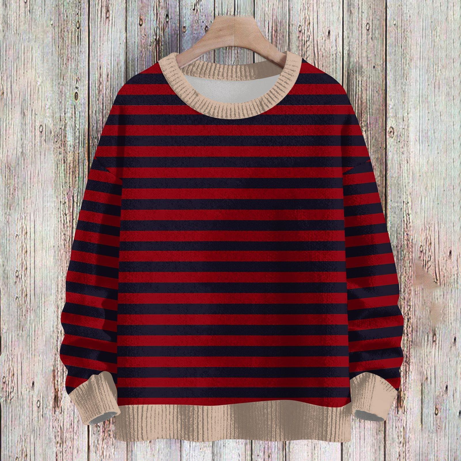 

Рождественские толстовки для детей, вязаные свитера для мальчиков и девочек, симпатичные рубашки, осенние свитера с круглым вырезом, топы 90 винный