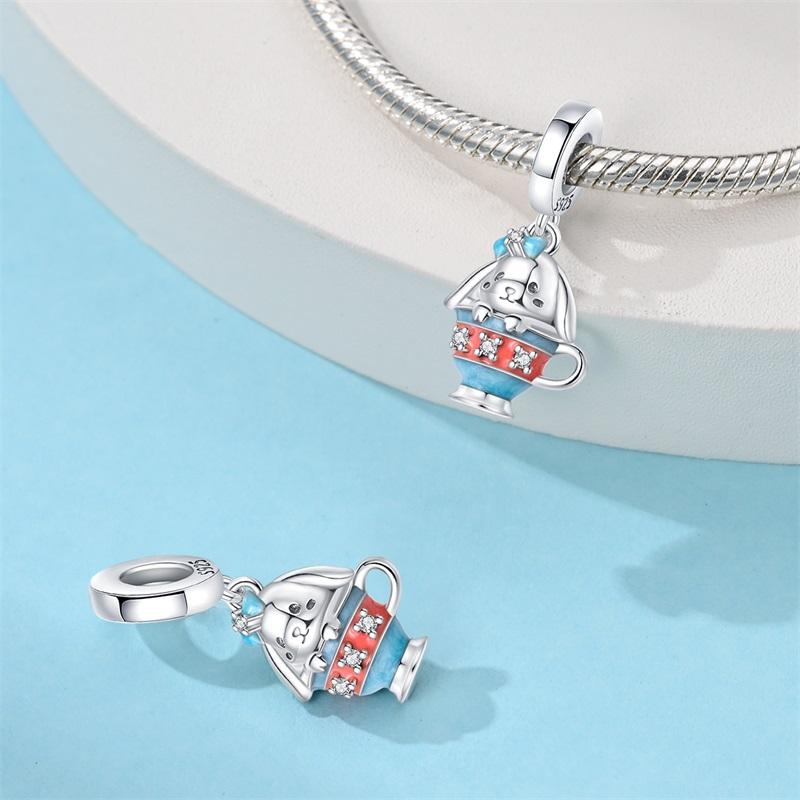 Fashion Copper Vacation Surfing Cats Cute Pink Rabbit Animal Charms Pendants Fit Qikaola Bracelets Fine Diy Jewelry