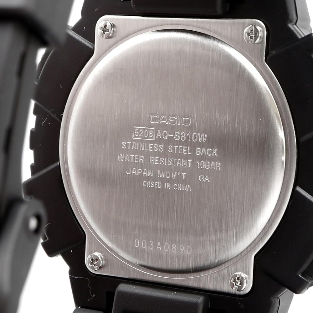 Casio Tough Solar Analog-Digital Quartz Watch AQ-S810W-1A2V Men's Black Overseas Model