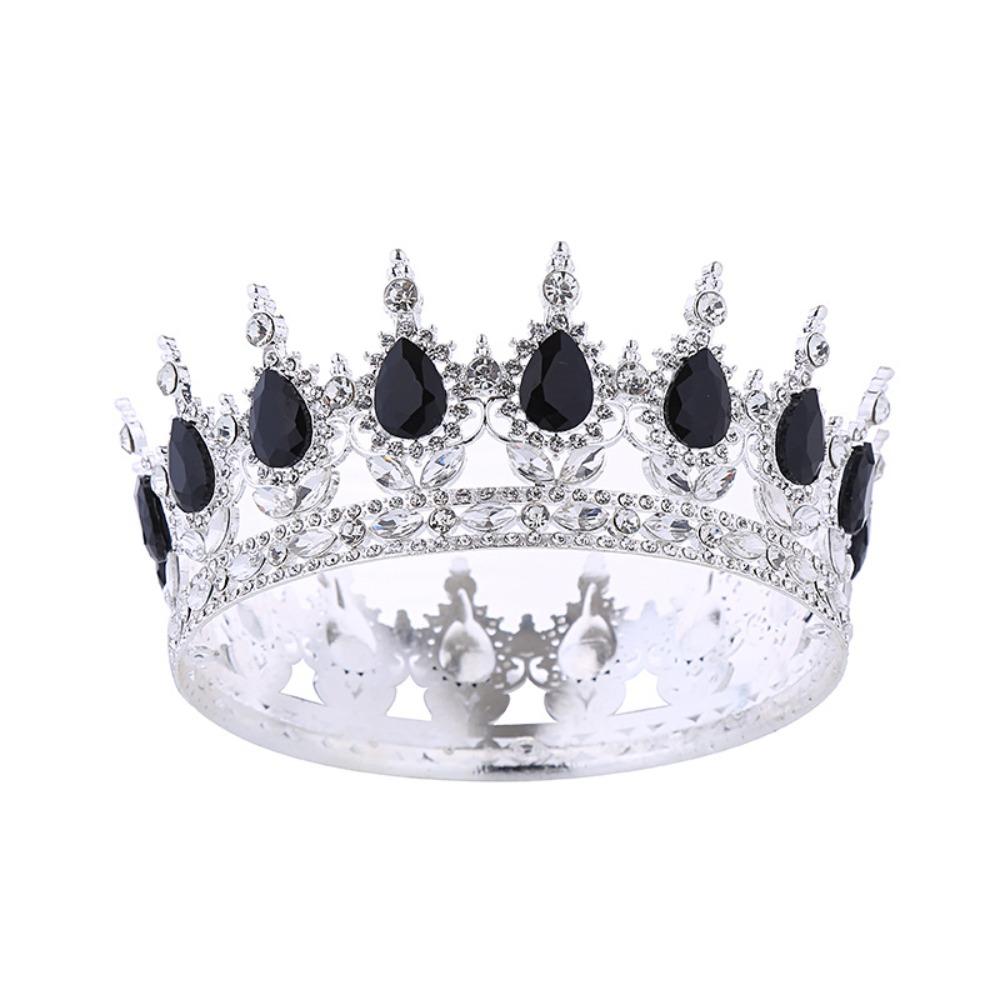 Rhinestone Baroque Pageant Crowns Luxury Crystal Queen Princess Tiara Bridal Crowns  for Women