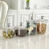 1Pcs with Bear Handle Sealed Jar Home Kitchen Dry Goods Container Durable Plastic Storage Box