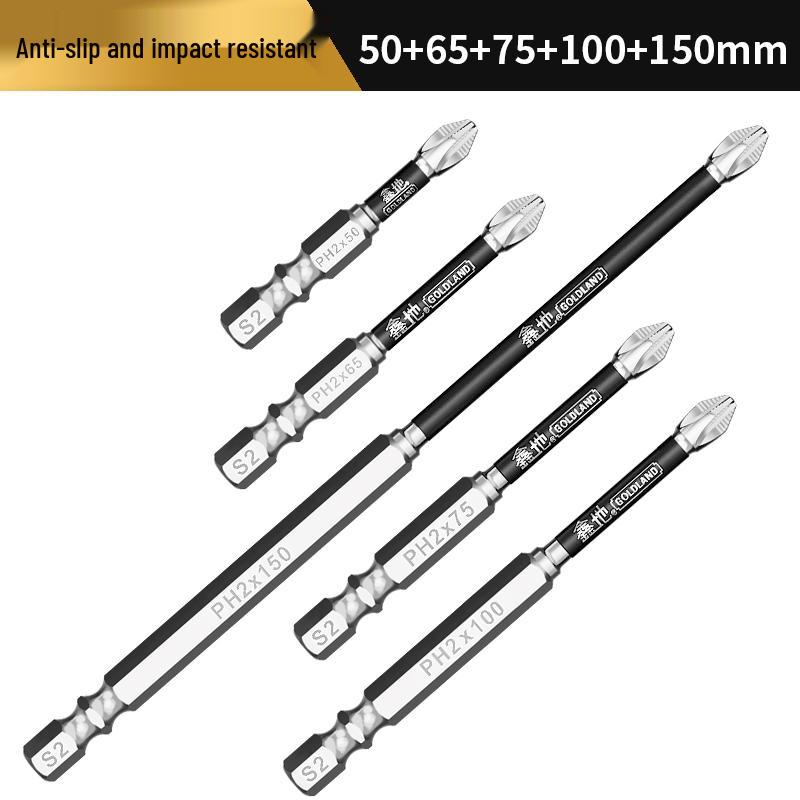 Magnetic Anti-Slip Phillips Head Electric Screwdriver Set - High Hardness, Extended Hex Socket Bits