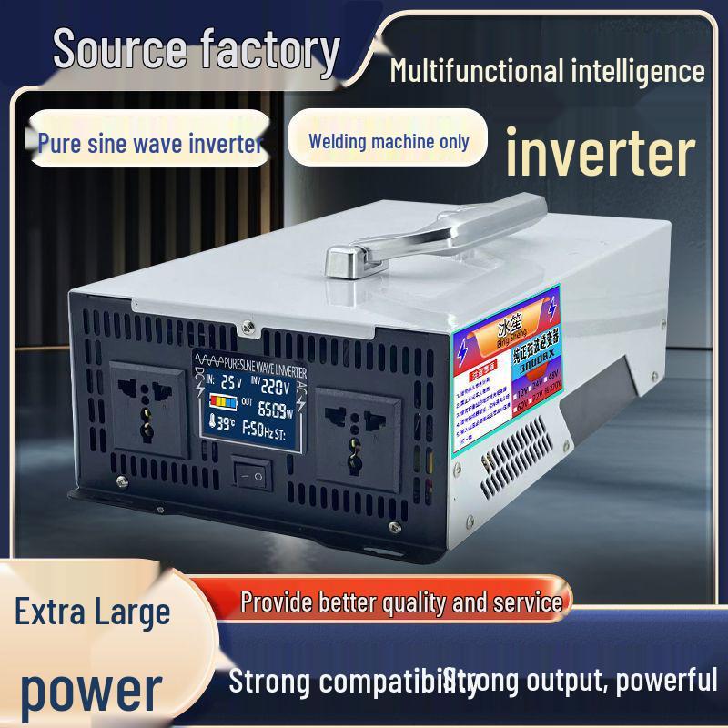 High-Power Pure Sine Wave Inverter: 12V-72V to 220V for Trucks, Freezers & Welding Machines