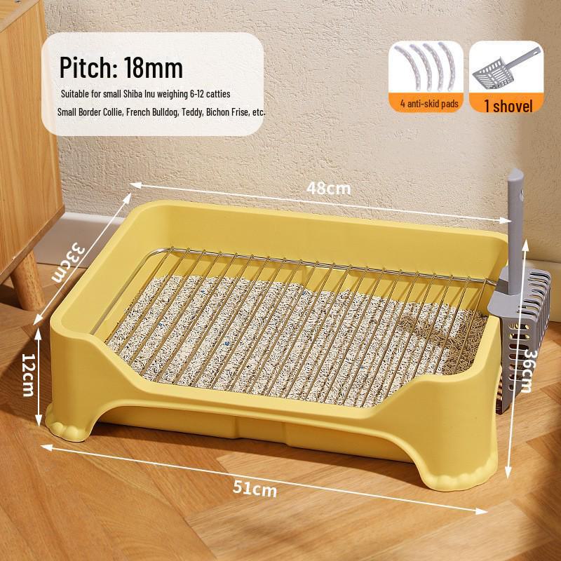 Splash-Proof High-Sided Dog Toilet for Teddy and Poodle - Easy To Clean Pet Loo