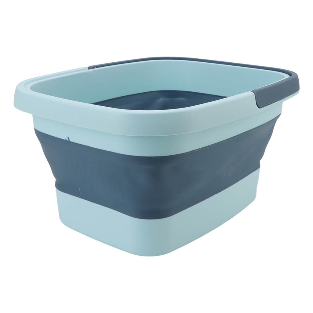 Foldable Foot Tub Portable Silicone Foot Massage Bath Bucket Household Foot Spa Basin Blue