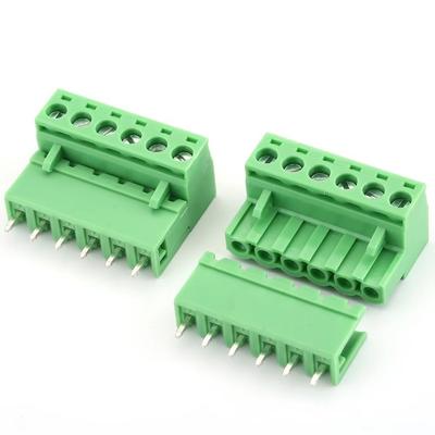 10Sets 2EDG-5.08mm PCB Terminal Block Vertical Plug Right Angle Plug-In Terminal Block 2-6P Straight Style