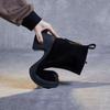 Frosted leather thin boots women's autumn and winter 2025 new Chelsea velvet fashion boots thick heel high heel fashion short boots