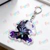Cookie Run Keychains White Lily Cookie and Silent Salt Cookie Keyrings Jewelry Manga Game Fans Gifts