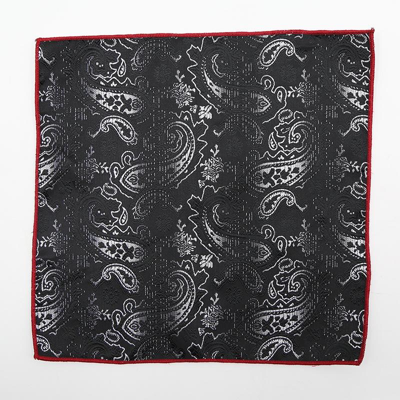 Square Scarf Suit Pocket Towel Wedding Groom Best Man Red Embroidery Business Square Scarf Pocket Towel