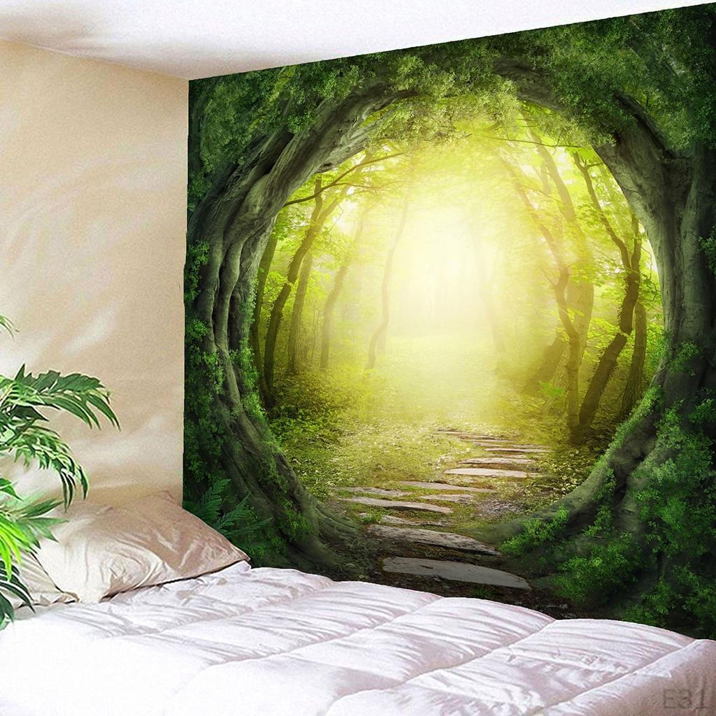 Dekor Koleksiyonu, Dağlarda Uzak Vahşi Yaşam Manzaralı Orman Yolu, Oturma Odası