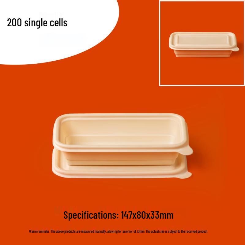 Degradable Corn Starch Compartmented Takeaway Meal Boxes 50 Count Pack