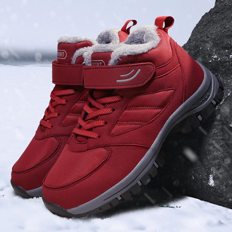 Schneestiefel Mann Frau Winter Schuhe für ältere Menschen Baumwollschuhe Walking Outdoor Damen Schuhe Mama Schuhe mit Samt Wärme Wanderschuh
