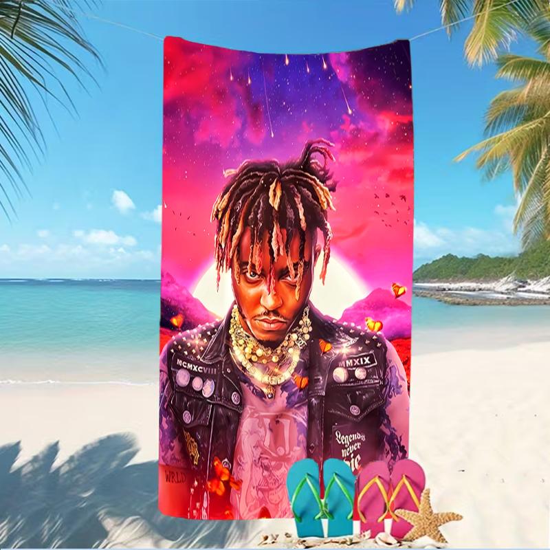 Beach Towel with Juice WRLD Pattern - soft,absorbent,machine washable Lightweight&Modern,swimming,Travel Essentials