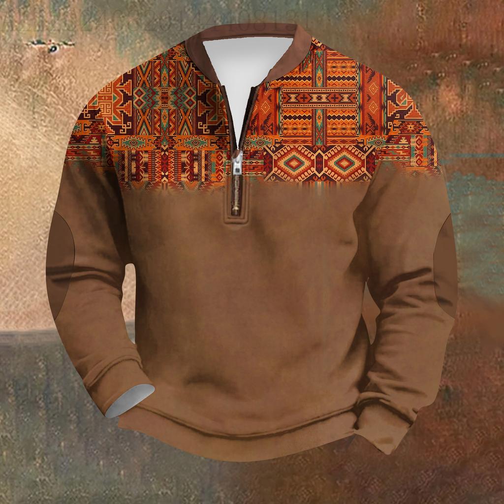Lässiges Retro-Sweatshirt mit Farbverlauf für Herren