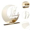 Eid Mubarak Decoration Acrylic Embellishment Portable Desktop Ornament Plaque for Bedroom Islamic