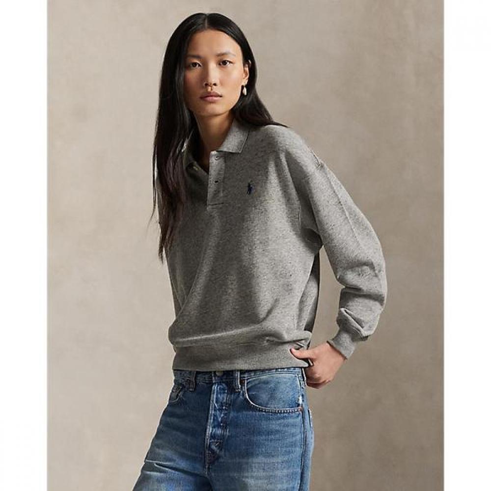 Polo Ralph Lauren Women S Lightweight Fleece Long Sleeve Polo  Wmpokninfb20864020 XS