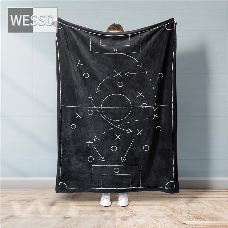 Grüne Fußballdecke für Jungen, niedlicher Cartoon-Fußball-Überwurf, Sofadecke, Tagesdecke, Flanell-Bettlaken