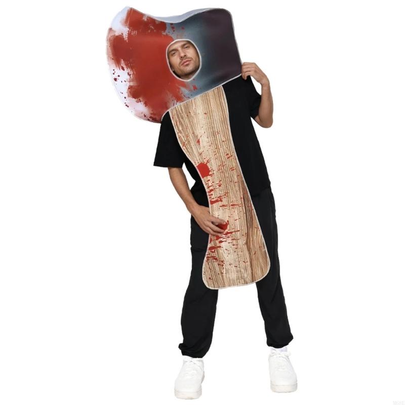 

Durable Composite Sponge Horror Outfit Bloody Axes Detail For Theater And Halloween Parties M68E