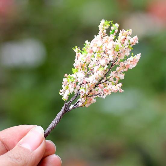 Model Trees DIY Micro Landscape Ornaments Decorative Miniature Blossom Trees for DIY Crafts And Moss Gardens