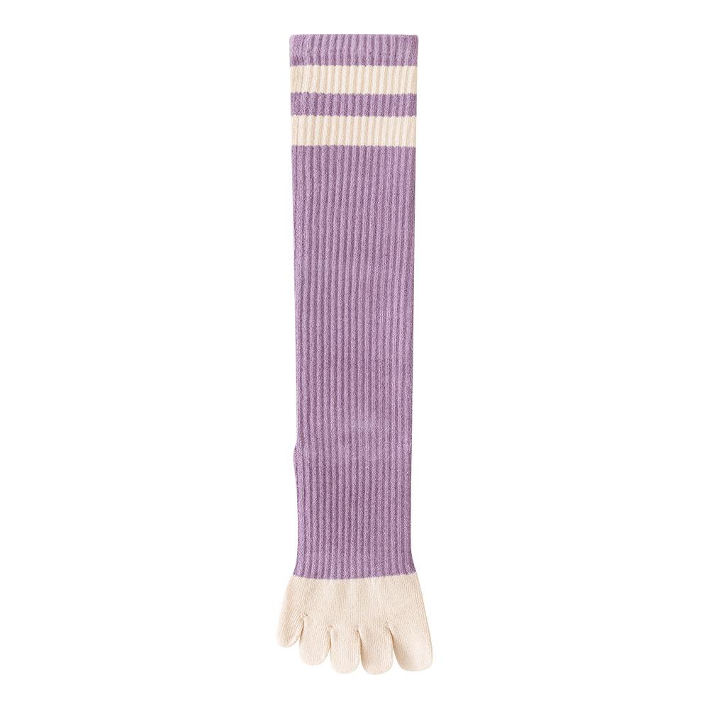 Autumn and Winter Yoga Socks, Anti-slip Women's Five-finger Socks, Calf Socks, Pilates Fitness Socks, Pressure Slimming Thigh-high Socks