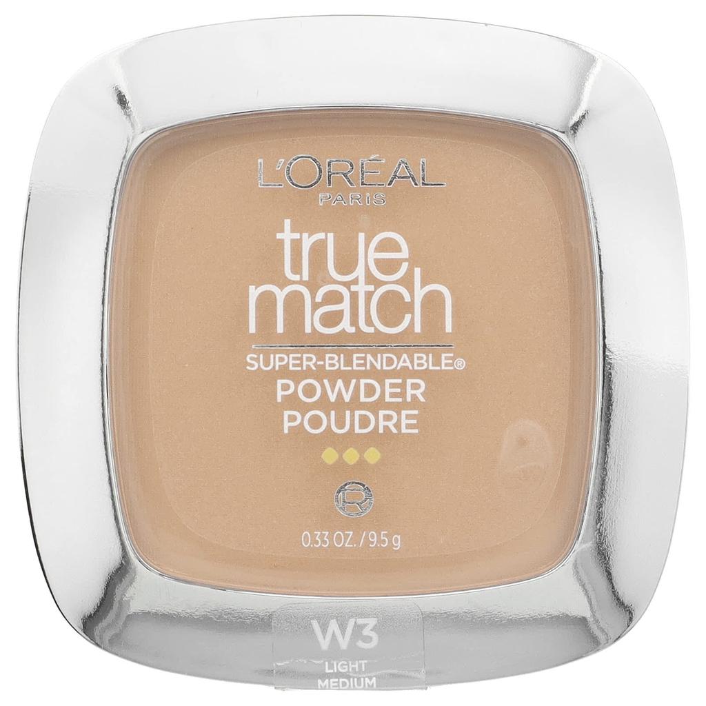 L'Oréal, True Made, Super Blendable Powder, W3 Light Medium, 9.5G(0.33Oz)