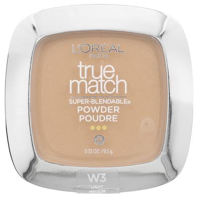 L'Oréal, True Made, Super Blendable Powder, W3 Light Medium, 9.5G(0.33Oz)