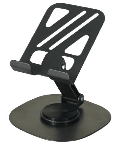 360 Degrees Rotating Portable Phone Holder Adjustable Foldable Cell Phone Stand Adjustable Height Steel for Home Office Desk Insert серый
