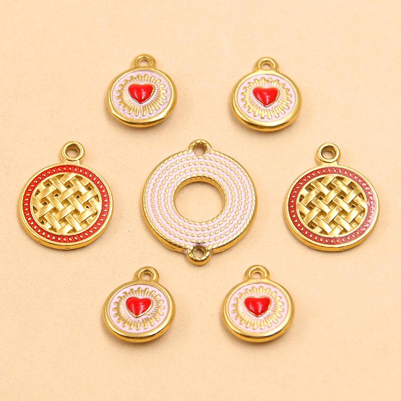 Geometric Gold-Plated Stainless Steel Pendant Jewelry Components