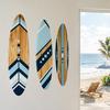 3 ks 12palcové velké námořní surfboardové nástěnné umění Dřevěný surfboard Závěsná pobřežní cedule pro obývací pokoj Ložnici Domácí dekorace