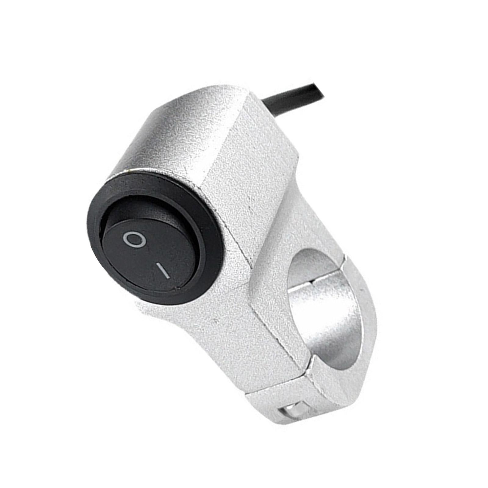Motorbike Accessory Fog Light Spotlight On/Off Switches Aluminum 7/8in Motorcycle Handlebar Headlight Control Switches серебряный