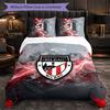 Athletic Bilbao Football 3 Piece Bedding Set Soft Duvet Cover Set with Pillowcases Printed Bedroom Decor Set for Home