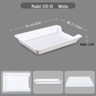 Yicang Small White Rectangular Food Display Tray
