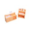 1 Set Dollhouse Kitchen Furniture Kit 1:12 Scale Sink Cabinet With Wine Glasses Dollhouse Accessory For Kids Pretend Play