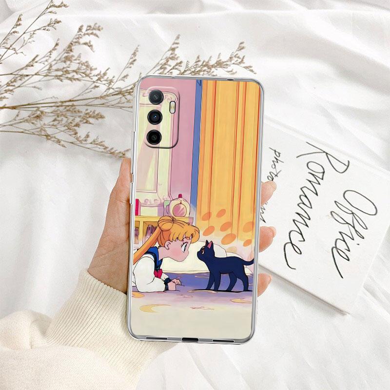 TR34 S-Sailors Art M-Moon Transparent Phone Case for Motorola Moto Edge 20 30 40 50 S30 Fusion Ultra Pro Neo Lite + G200 G23