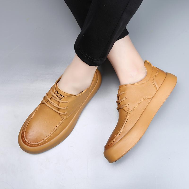 Men's All-match Genuine Leather Sneakers Waterproof Vulcanized Shoes Men 2024 ComforthableWalking Shoes Lace-Up Men Casual Shoes