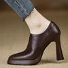 Pointed Toe Women's Chunky Platform Heels - 2025 European & American Style Ankle Boots