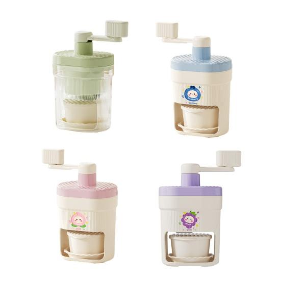 Tritaghiaccio a Manovella Lame in Acciaio Inossidabile Macchina Fai-da-te per Granita Estiva Macchina Manuale per Neve Artificiale Shaved Ice Essenziali per Cucina di Casa e Bar