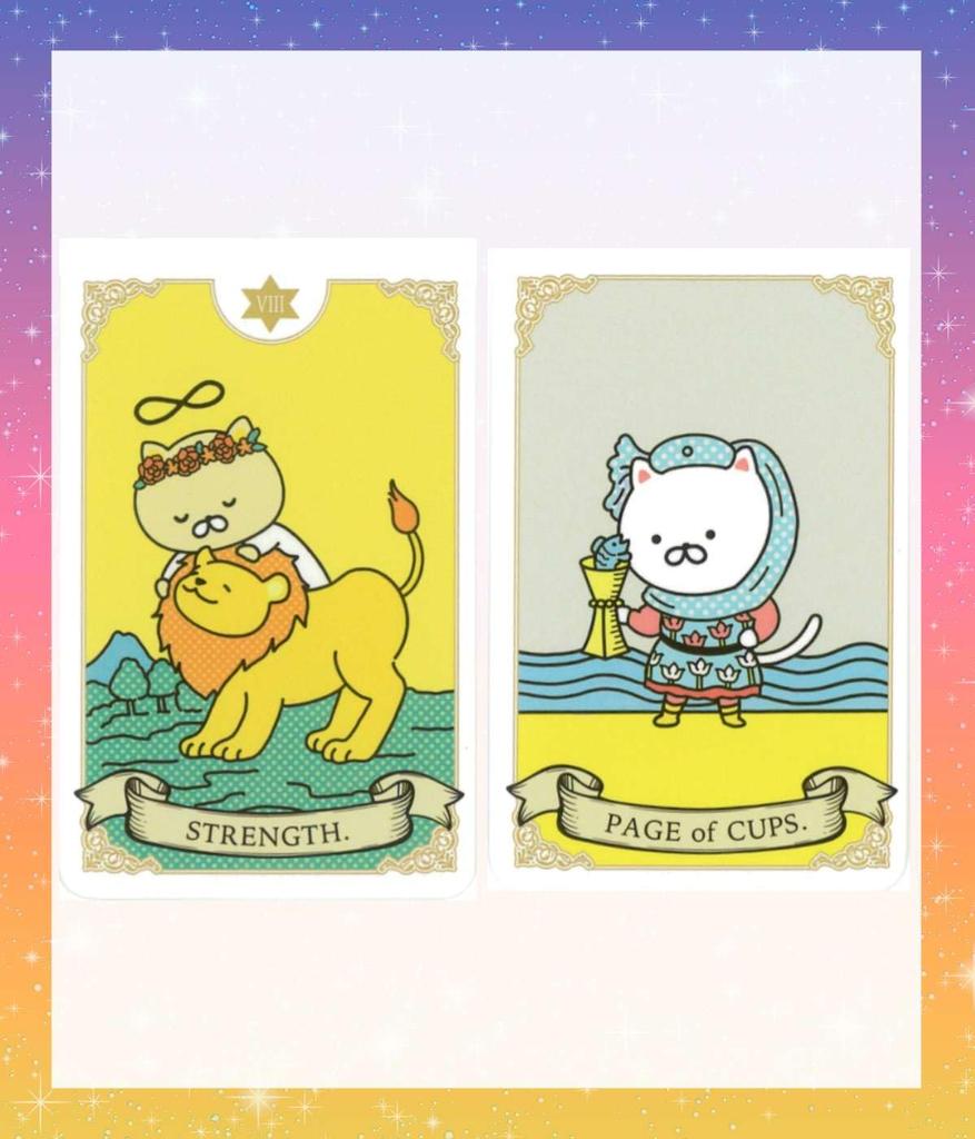 Poteneko Tarot Rider Edition Oracle Cards with Japanese Cat Tarot Fortune Telling Instructions, Cards, [Authentic]