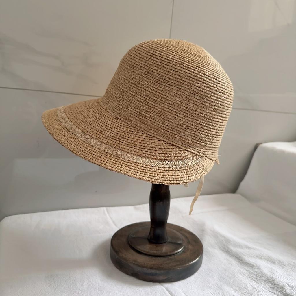 Women Summer Sun Hat DIY Fine Straw Cap Visor Newsboy Hat Outdoor Activities Street Beach Travel Derby Hats Base