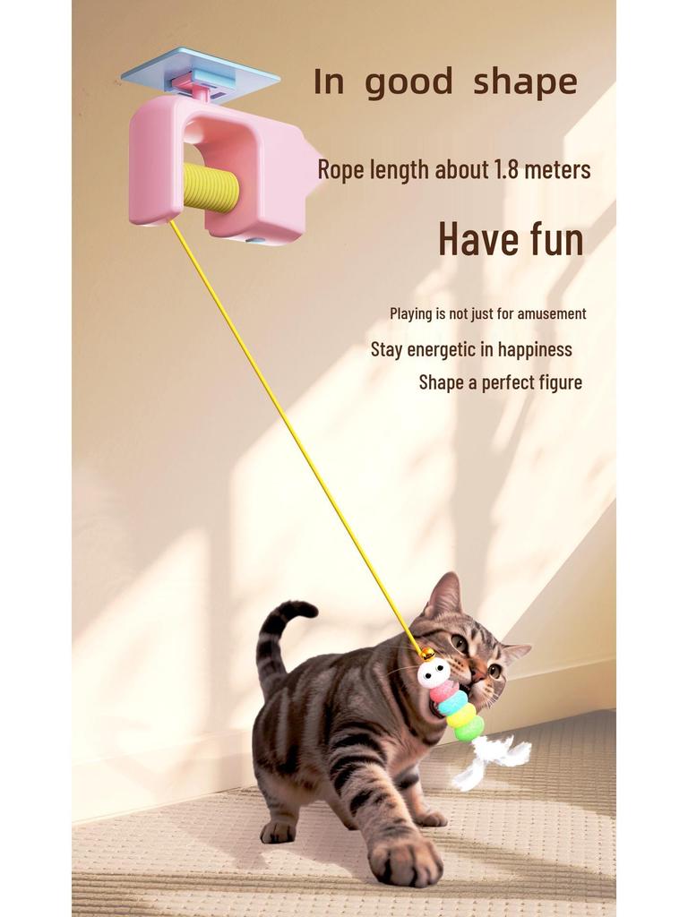 Smart Electric Cat Teaser: Self-Entertaining Door Toy for Boredom Relief