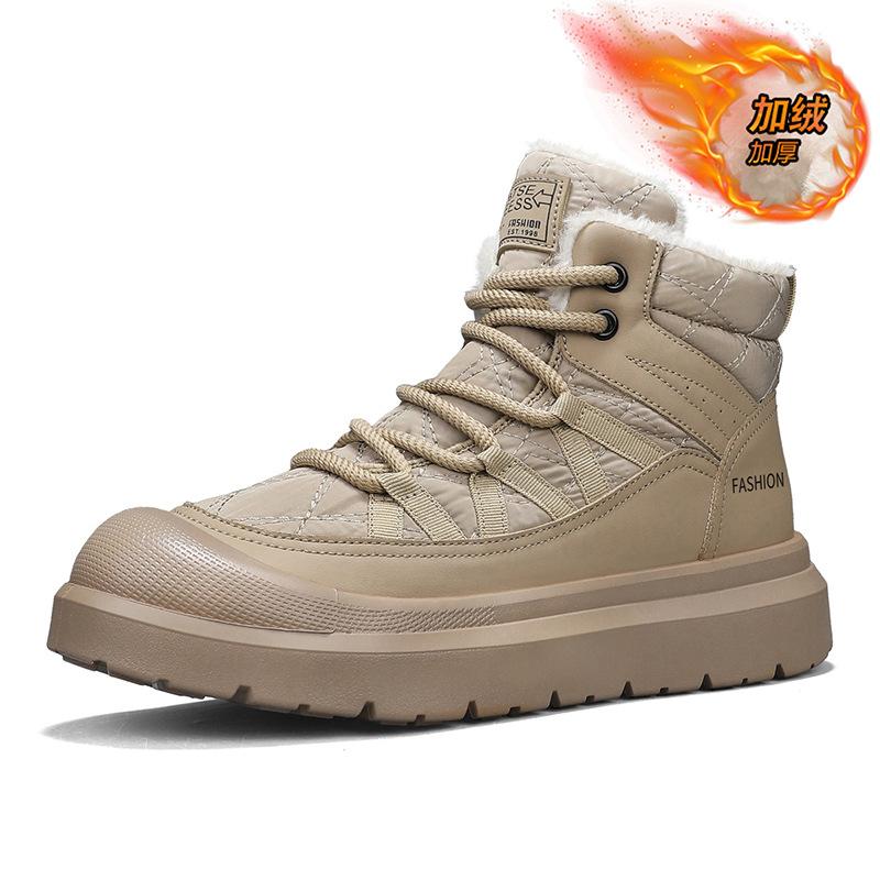 Snow boots new winter outdoor warm piled thickened casual cotton boots thick-soled non-slip shoes