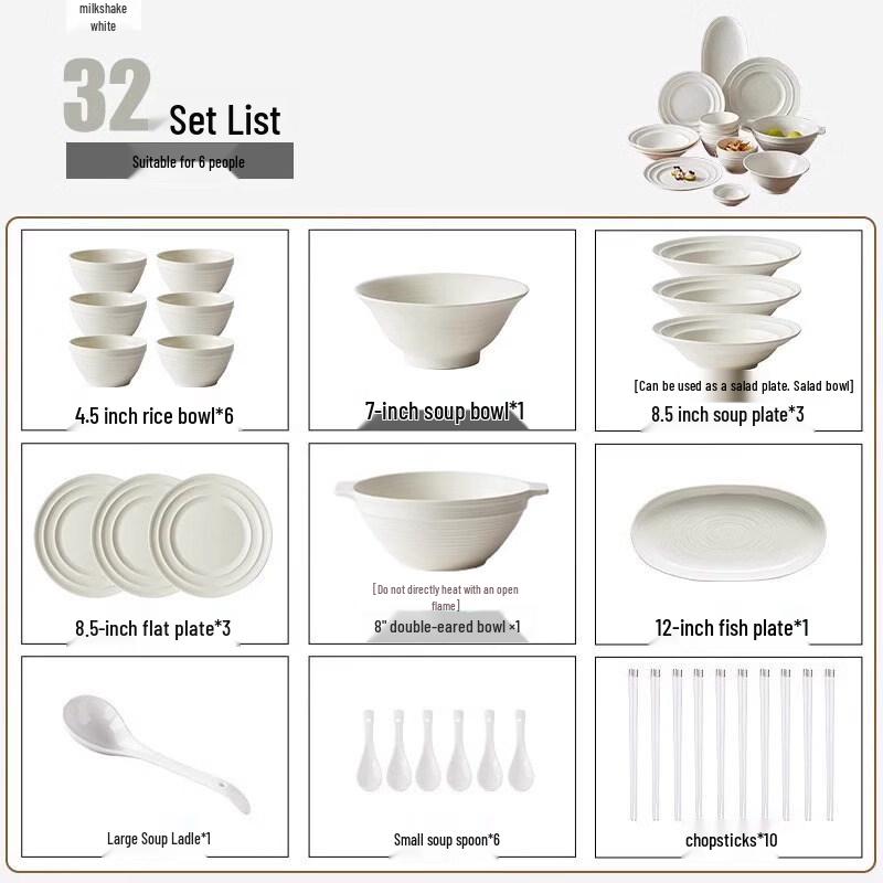 WOHO Underglaze Ceramic Dinnerware Set