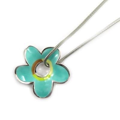 [L2999] - Green 'Mimosas' Designer Necklace