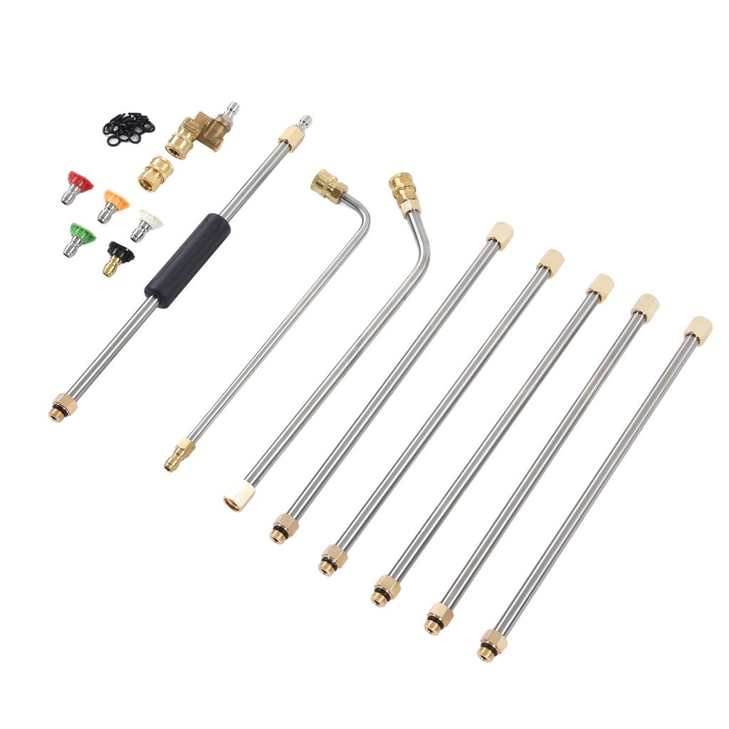 Høytrykksspyler Forlengelseslanse Tilbehørsverktøysett for Rengjøring Vasking
