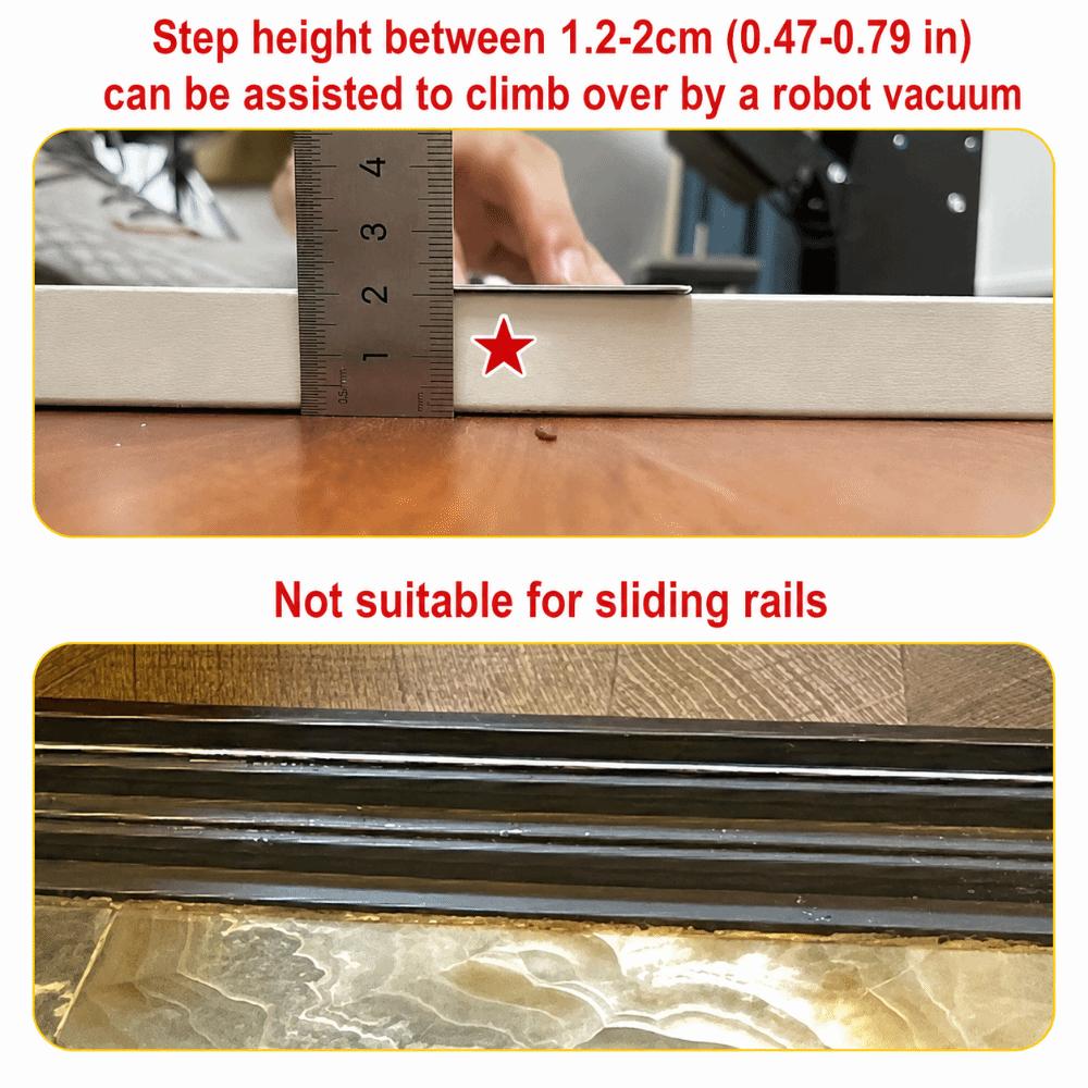 1M Self-adhesive Threshold Ramp Bendable Door Sill Pad Robot Vacuum Pass